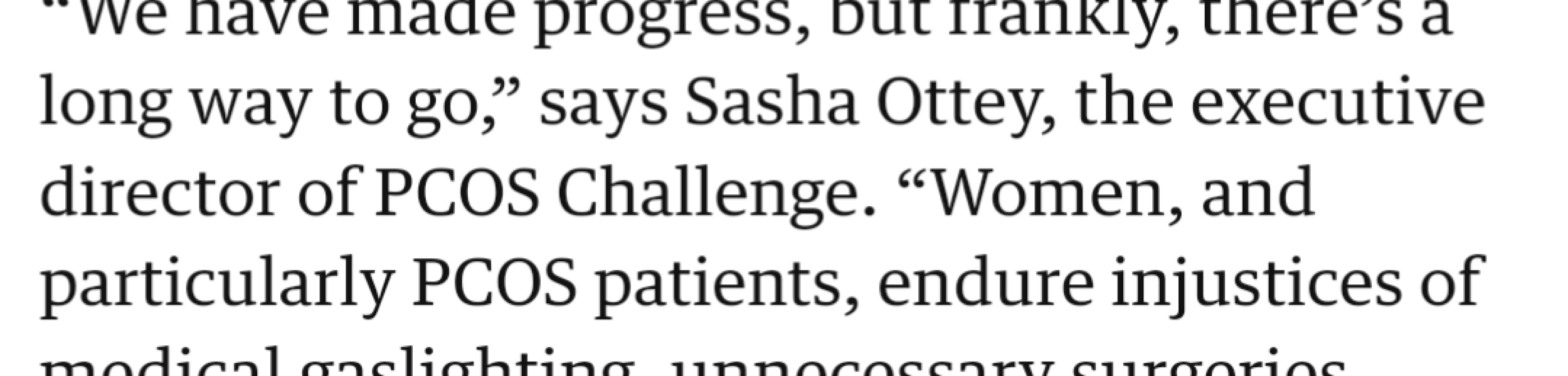 People who have the condition are born with ovaries?!