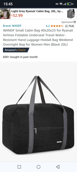 Recommendations for a super lightweight underseat bag.