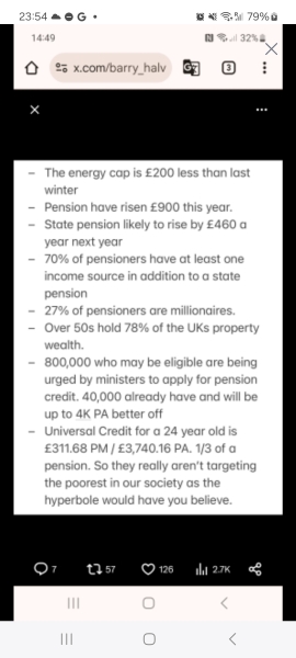 To think that with over 1million pensioners in poverty, removing the WFA makes Labour the nasty party, who tell blatant lies?