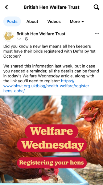 Registering all of your chickens - new rules