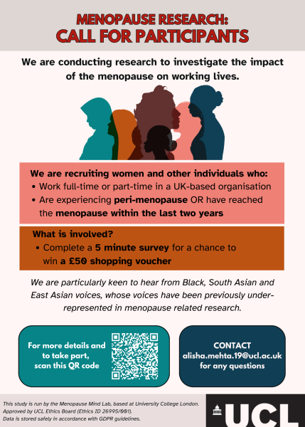 📣Menopause in the workplace research - for UK organisations📣