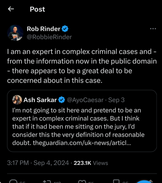Lucy Letby case - Rob Rinder and David Davies