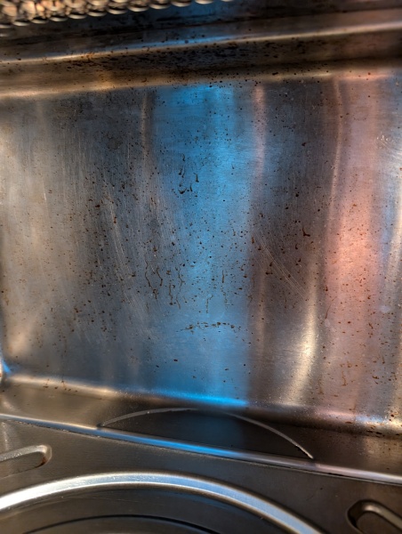 How to clean this off microwave