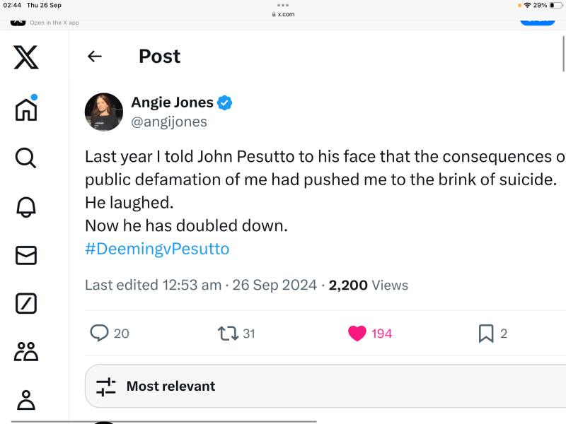 Moira Deeming defamation trial - Thread 2 from Australia