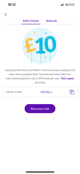 NatWest Rooster Card Code