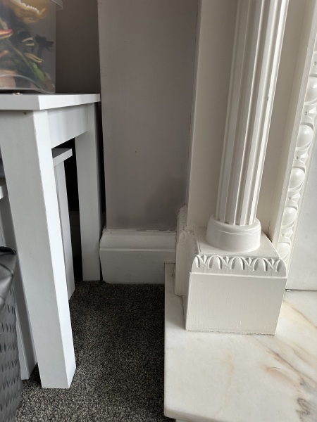 Damp patch on inside of chimney breast wall
