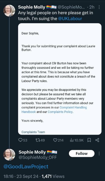 Sparkles vs Councilor Laurie Burton