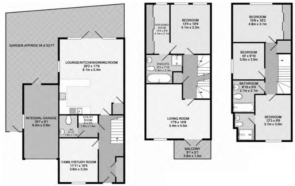 The trend for three storey new build houses 🏠 - but with very little living space?