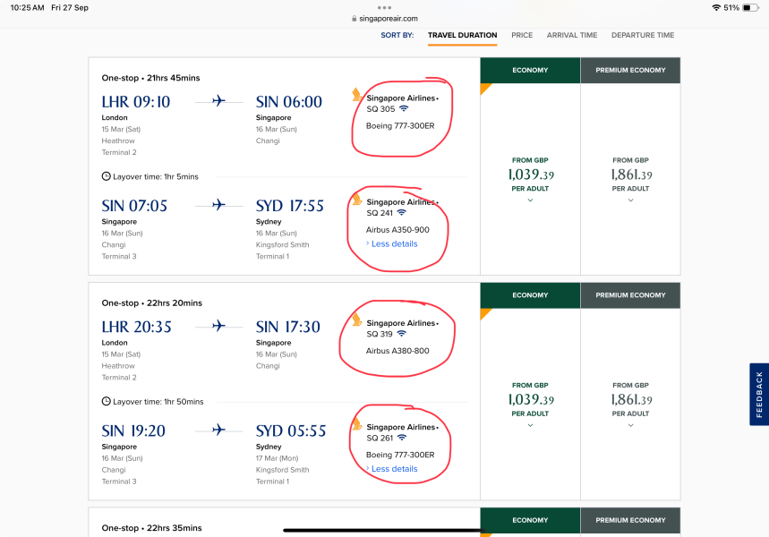 Flights to Sydney help