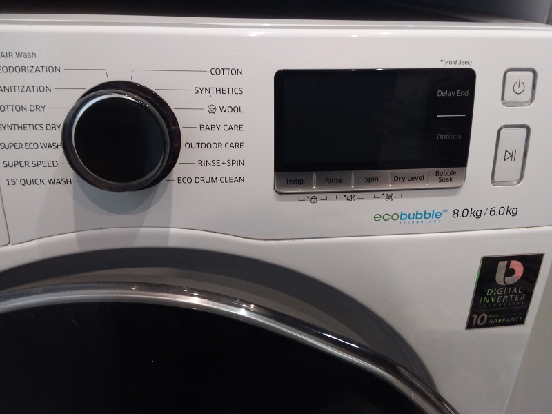Samsung Ecobubble 8kg washer drier - How do I use the drier alone?