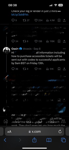 Oasis tickets part 2