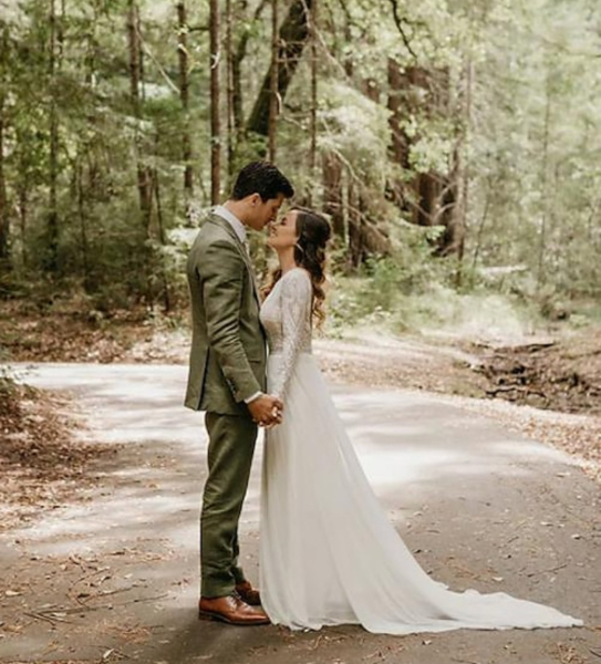 Wedding dress that would be suitable for possible pregnancy? Best shape?