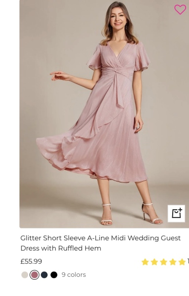 Non-floral wedding guest dress for 36yo?
