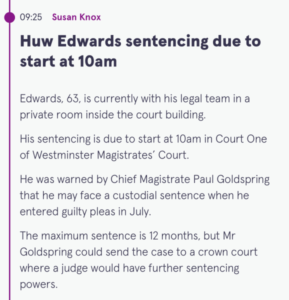 Huw Edwards Sentencing