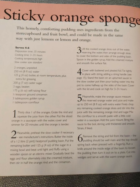 Steamed sponge pudding - cost