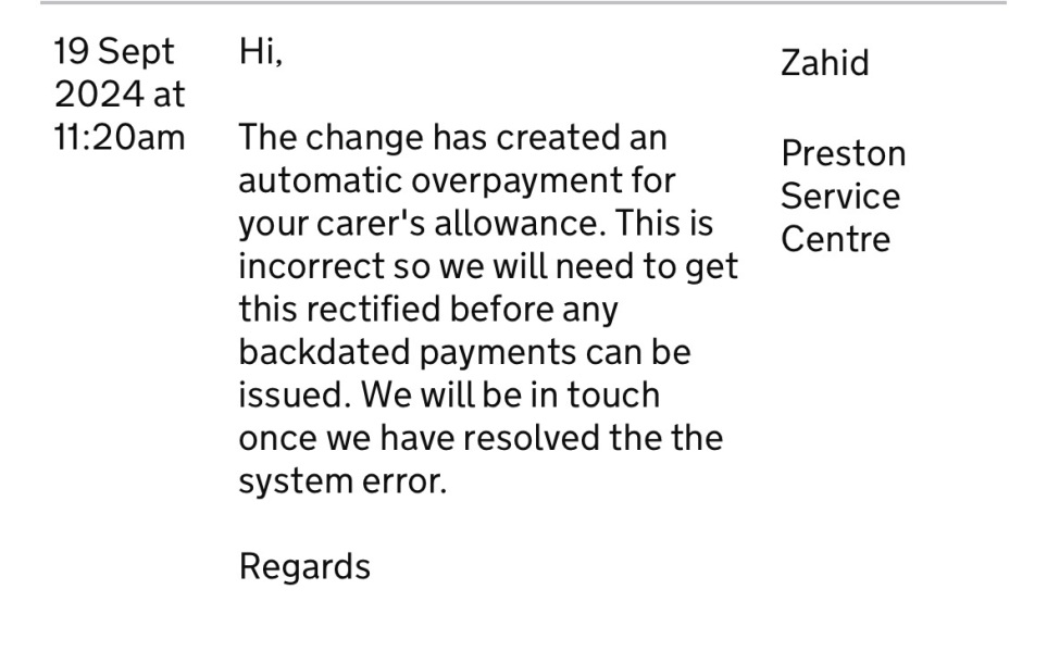Back date due - system error message