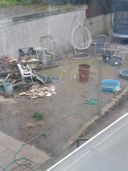 Neighbours throwing things over fences