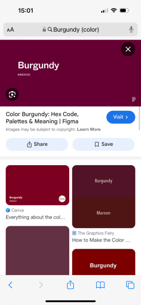 What colour is burgundy?