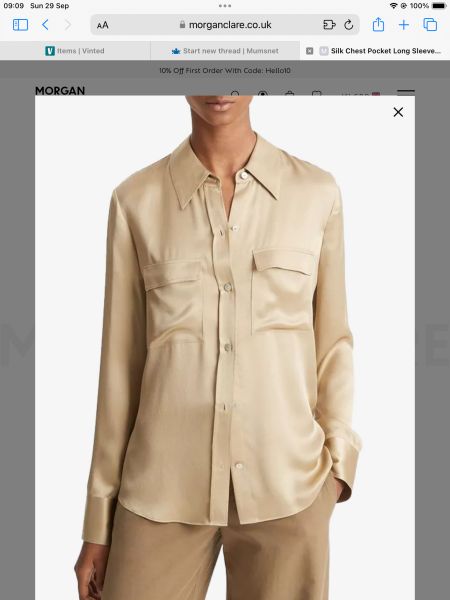 Silky shirt with chest pockets and flaps