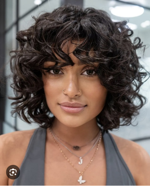 Anyone with curly hair got a fringe?