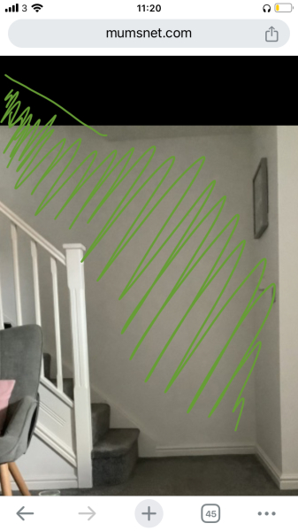 Where to stop painting when your stairs are in your living room