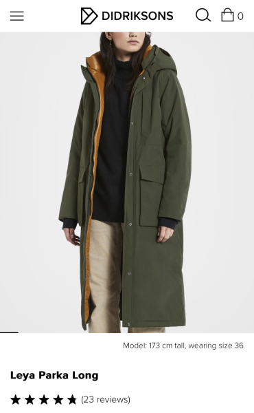 Warm, waterproof coat for 6ft-er - didriksons?