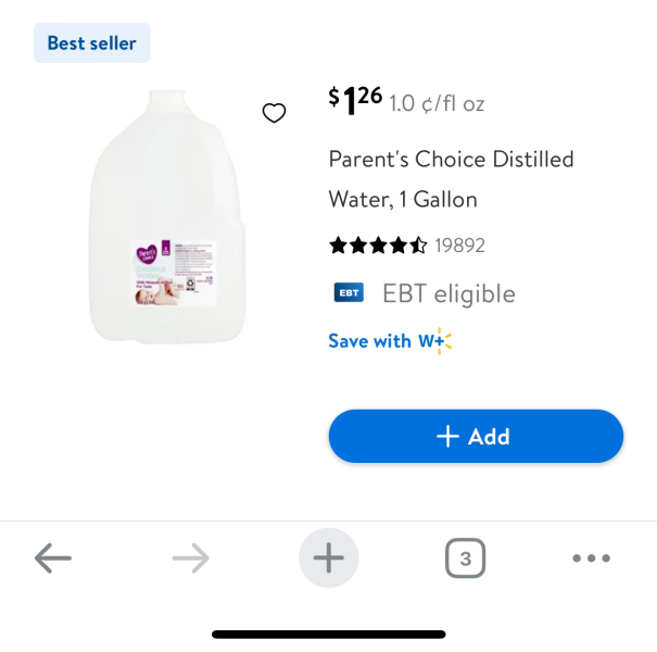 Water for Baby formula when on holiday in America