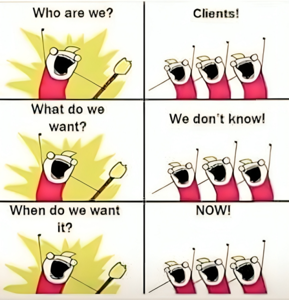 How do you deal with with senior managers lack of clarity and blue sky thinking?