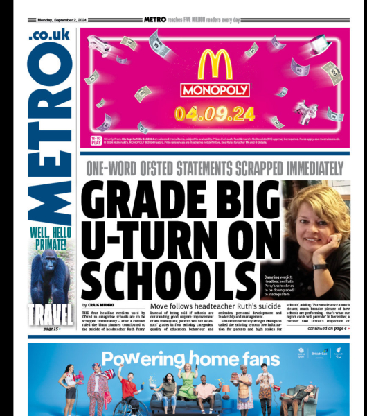 Single word Ofsted grades scrapped immediately?