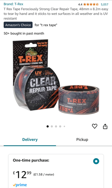 Perhaps silly Q. What tape to tape up window where all sealant has gone.