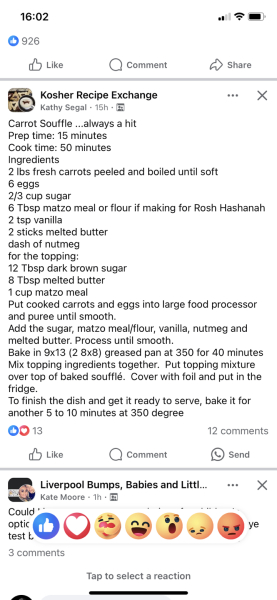 Rosh Hashana menu