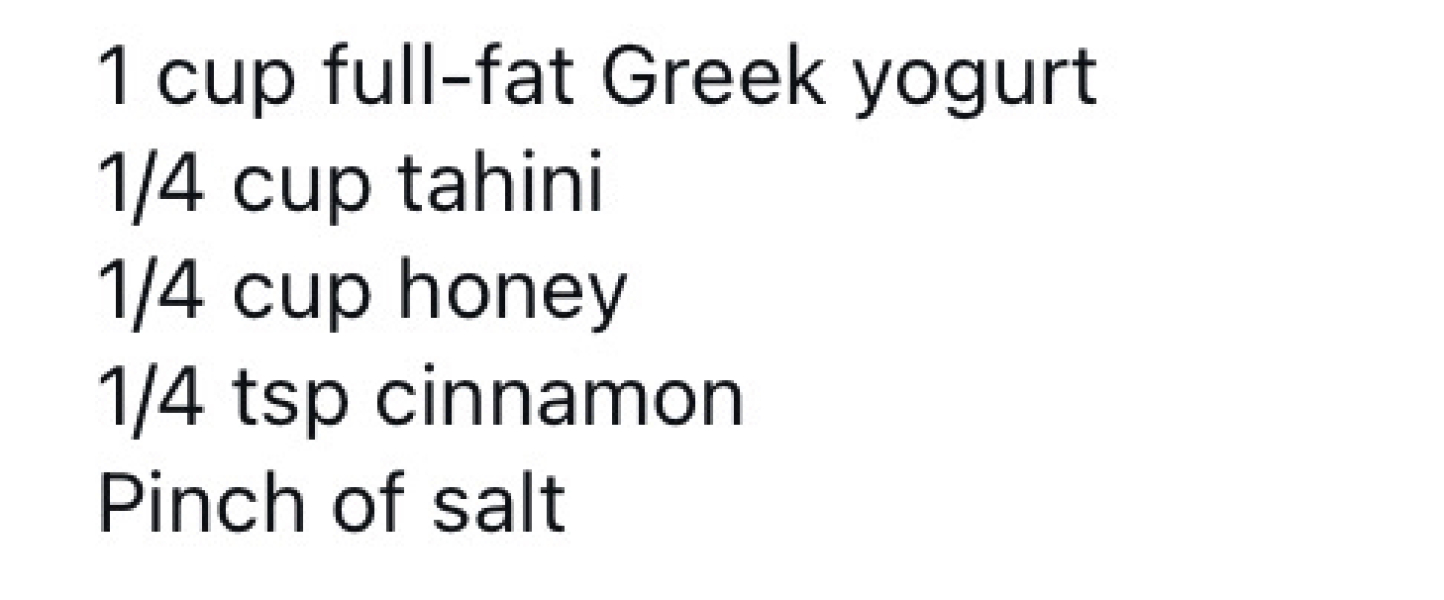 Rosh Hashana menu