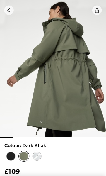Hip length, waterproof winter coat