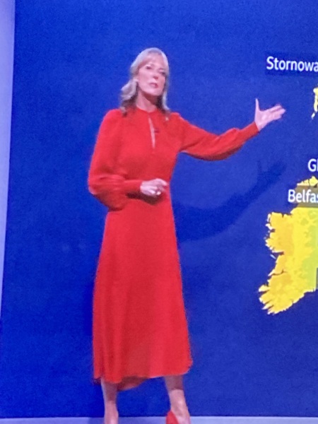 BBC weather presenter dress