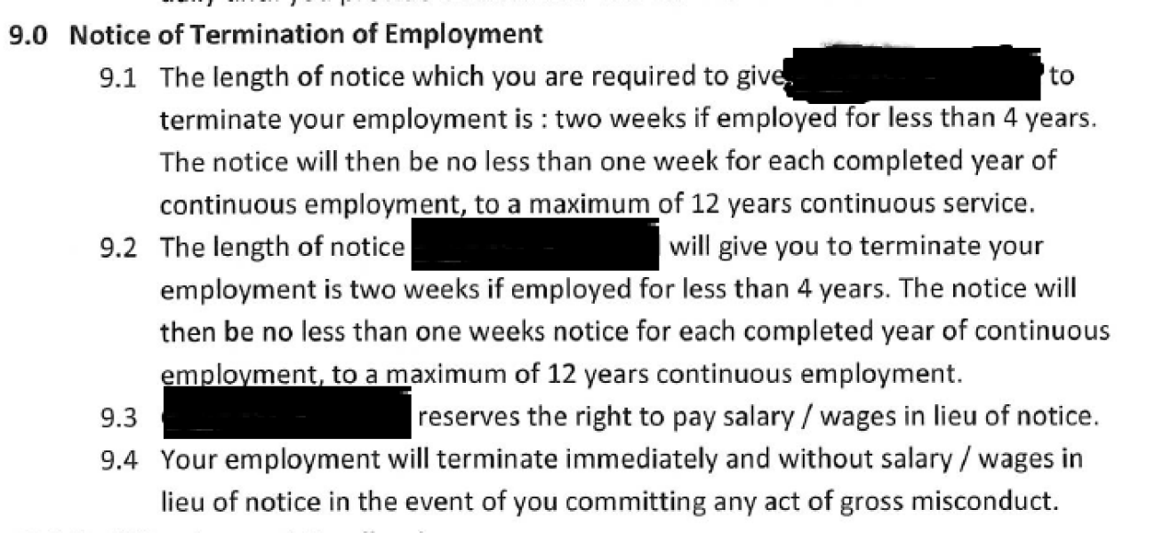 Notice period