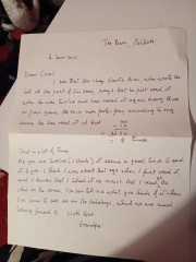 To post a letter in a book