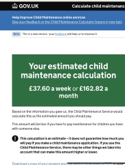 To want more child maintenance