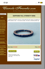 £500 sapphire ring?