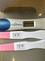 Faint pregnancy tests