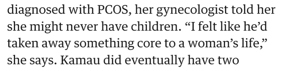 People who have the condition are born with ovaries?!