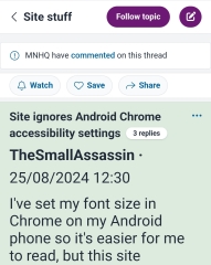 Site ignores Android Chrome accessibility settings