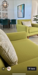 What wall colour to go with lime green sofa?