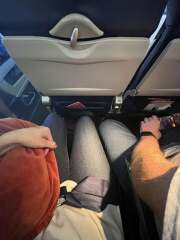 Reclining seat on a plane