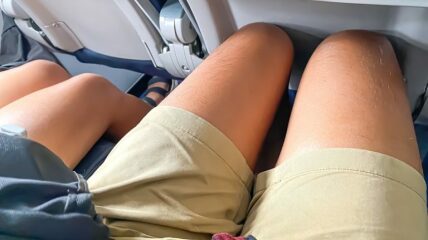 Reclining seat on a plane