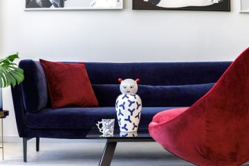 Navy & red living room thoughts