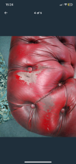 Leather chesterfield restoration