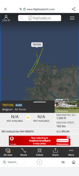 Flight radar tonight