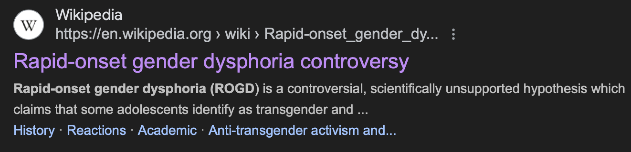 ROGD - The adults have come back into the room