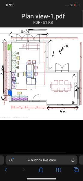 Kitchen/ diner layout