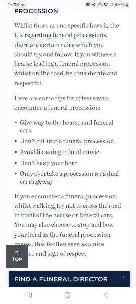 AIBU to overtake a hearse?